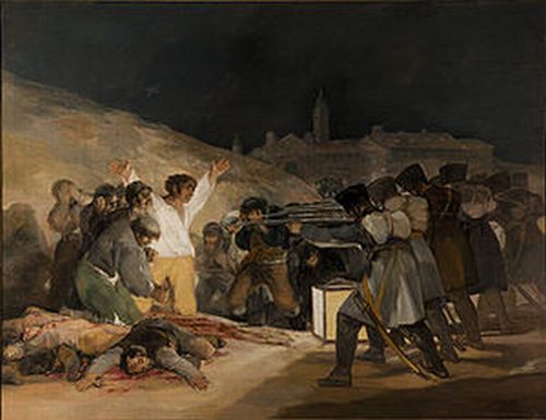 『マドリード、1808年5月3日　プリンシペ・ピオの丘での虐殺』　フランシスコ・デ・ゴヤ　1814年